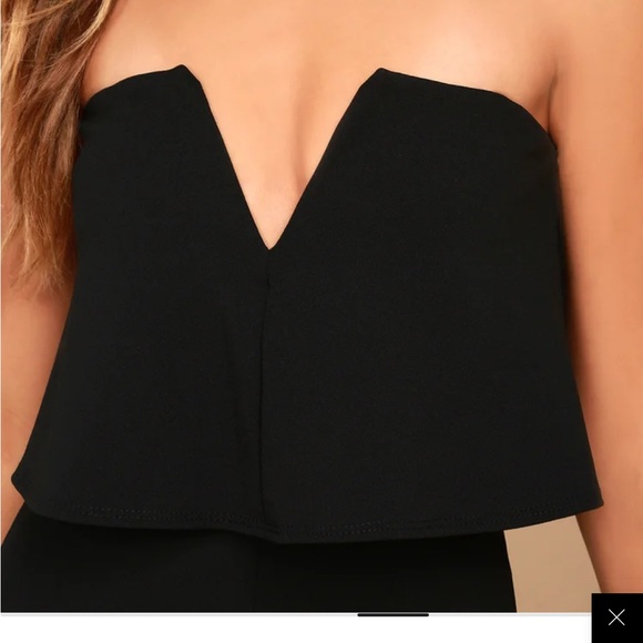 Lulu’s Power of Love Black Strapless Jumpsuit Size M - Picture 3 of 6